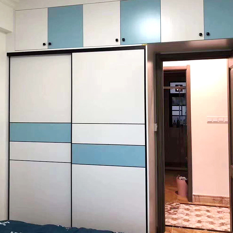 衣柜门定制橱柜门定做衣柜推拉门订制现代简约移门平滑门工厂直销