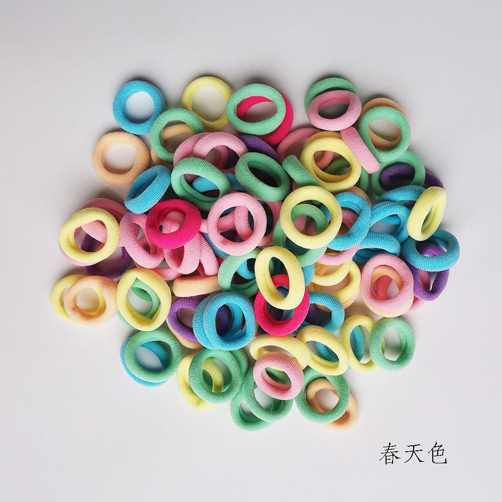 2cm Baby Rubber Band Does Not Hurt Hair Girl Hair Band Kindergarten Hair Rope Adult Braided Hair Towel Ring 100 Pieces Hair Rope