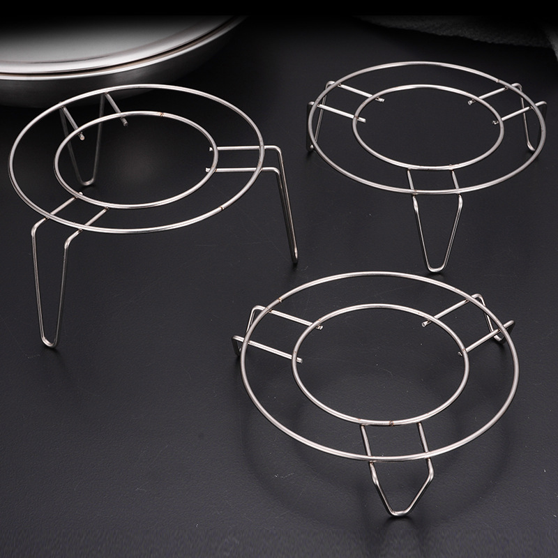 蒸架201不锈钢隔水三脚蒸架蒸笼架蒸鱼蒸菜隔热锅垫高脚蒸架工具