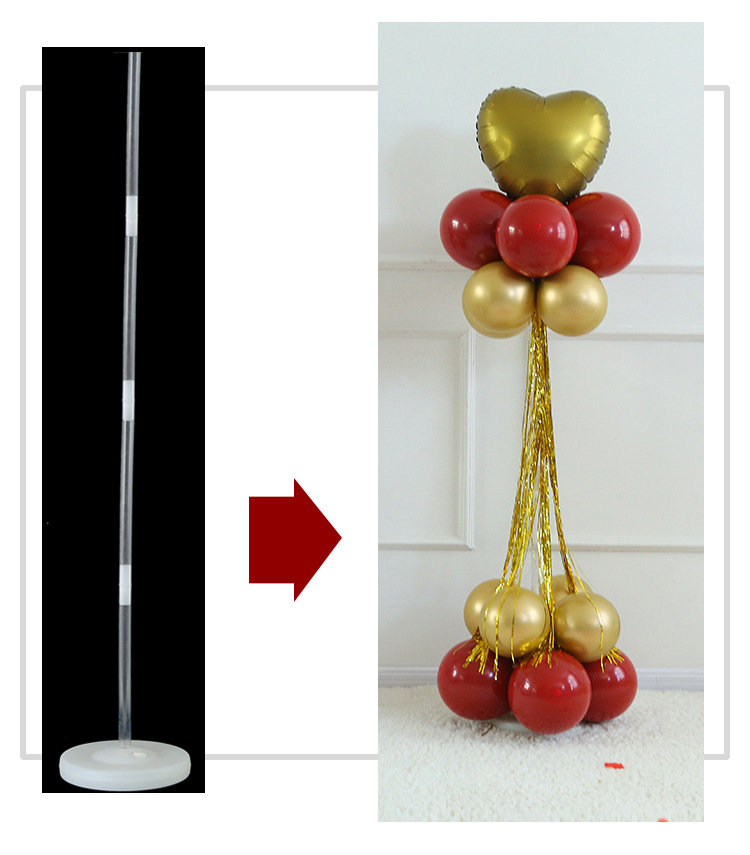 立柱气球路引装饰支架桌飘管子新年透明宴会底座拖杆落地地飘摆台
