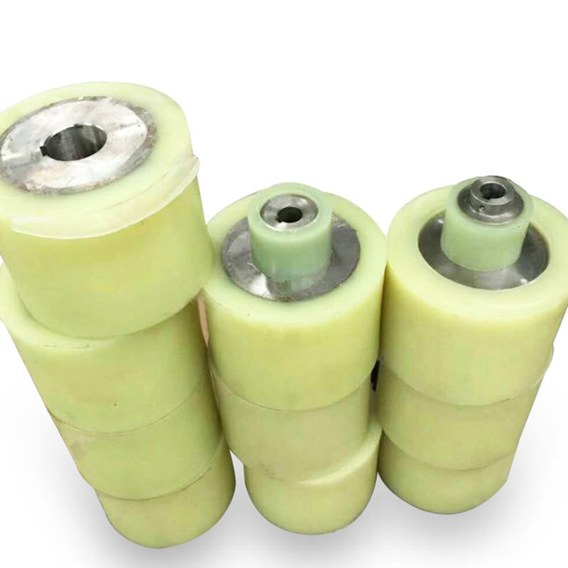 聚氨酯轴挂胶包胶轮胶滚筒输送带硅胶聚氨酯pu摩擦轮橡胶设备定做