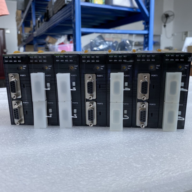 原装正品 omron欧姆龙cj1w-scu21-v1二手拆机plc模块 95新大量现