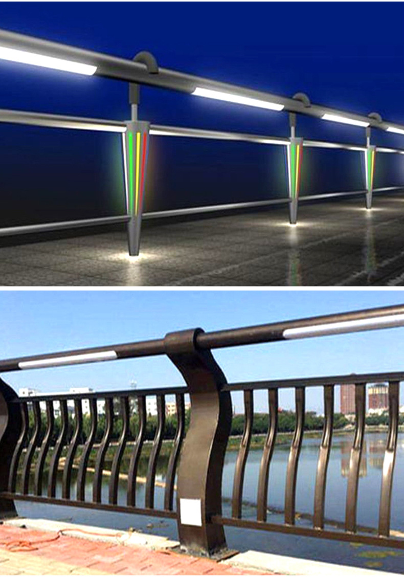 山东供应桥梁灯光护栏 可定制 灯光护栏栏杆 景观led灯光护栏