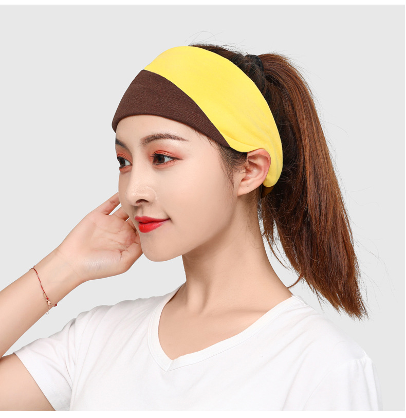 20新款撞色洗脸发带化妆运动束发带时尚月子头巾