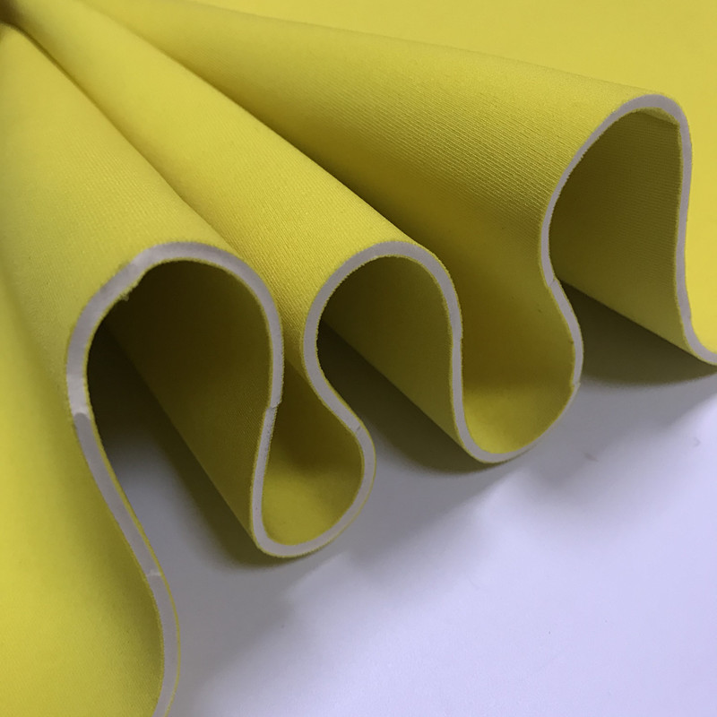 米白色氯丁橡胶复合面料厂家直销加工定制sbr布料运动护具潜水料