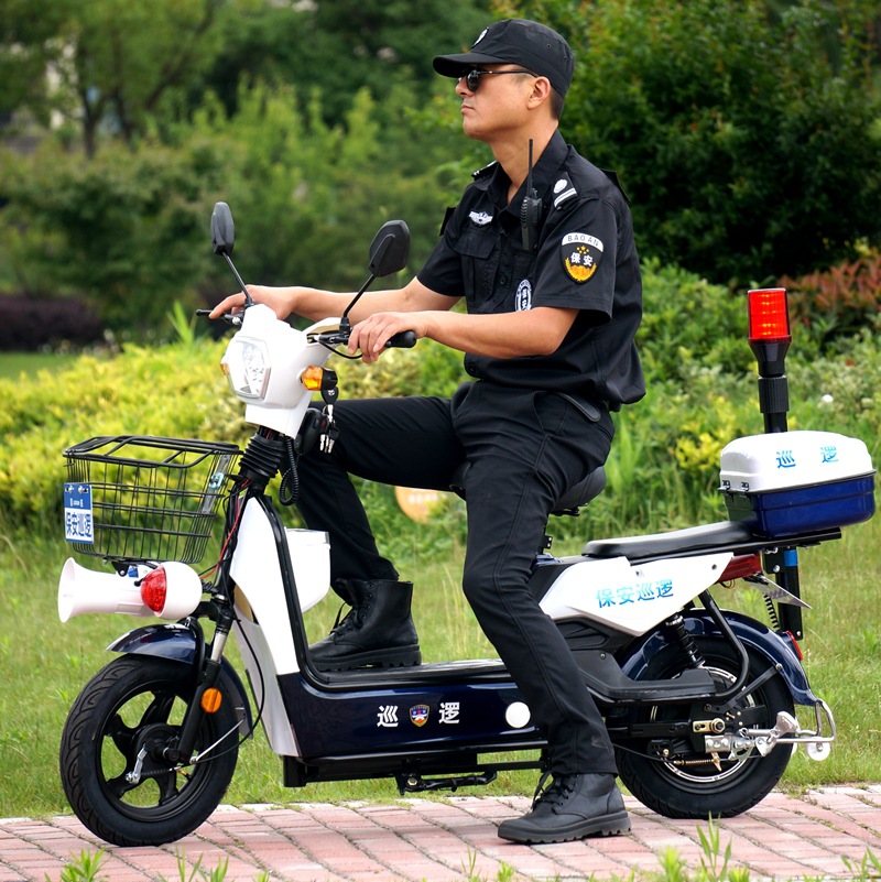 保安巡逻电动车 物业景区小区特勤巡防车辆安防巡逻自行车-阿里巴巴