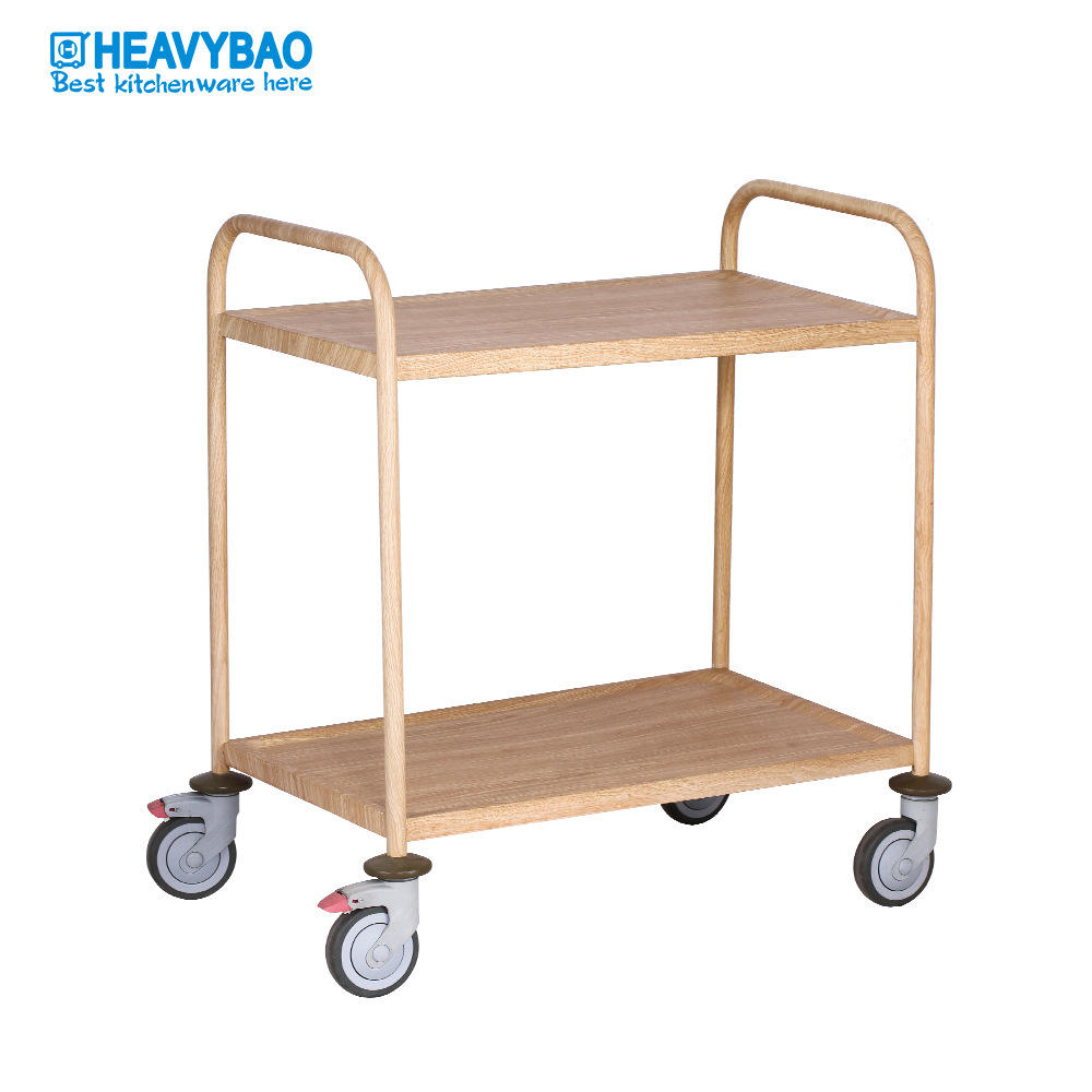 heavybao不锈钢餐车手推车酒店服务车