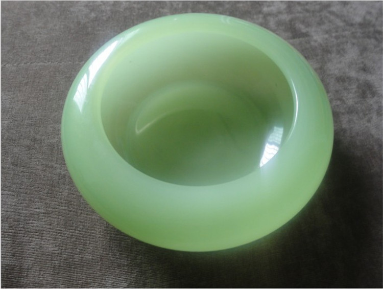 阿富汗玉青玉烟灰缸鱼缸摆件家居办公桌摆件玉器工艺品烟灰缸