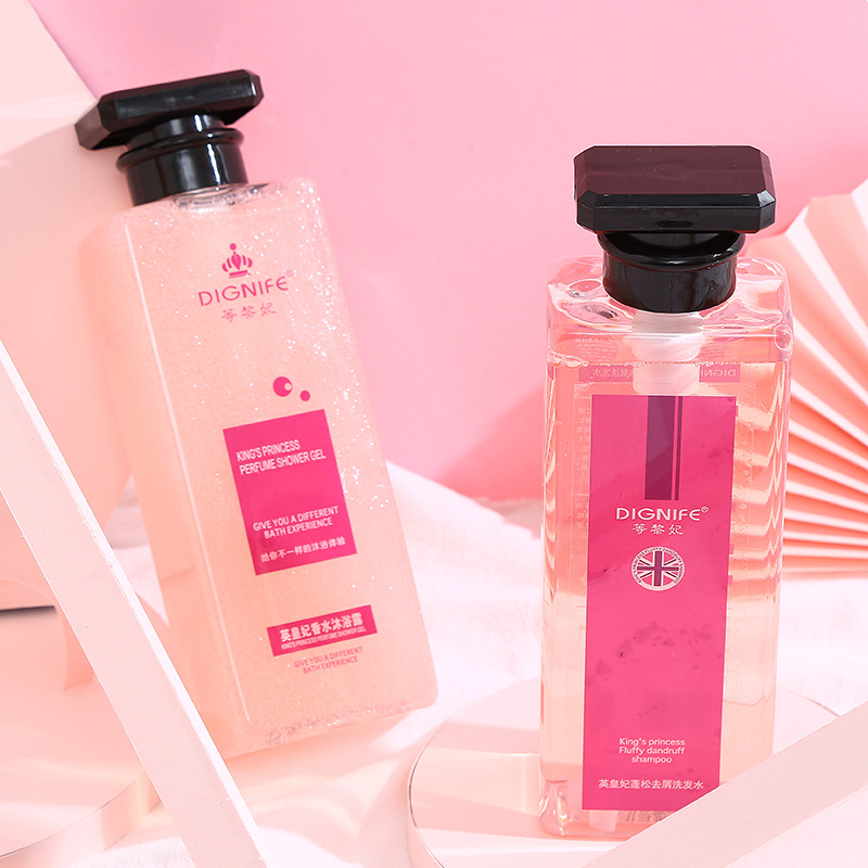 Cocosiliya Gold Quicksand Perfume Shower Gel Shampoo for Men and Women Lasting Fragrance Anti-Dandruff Oil Control Refreshing
