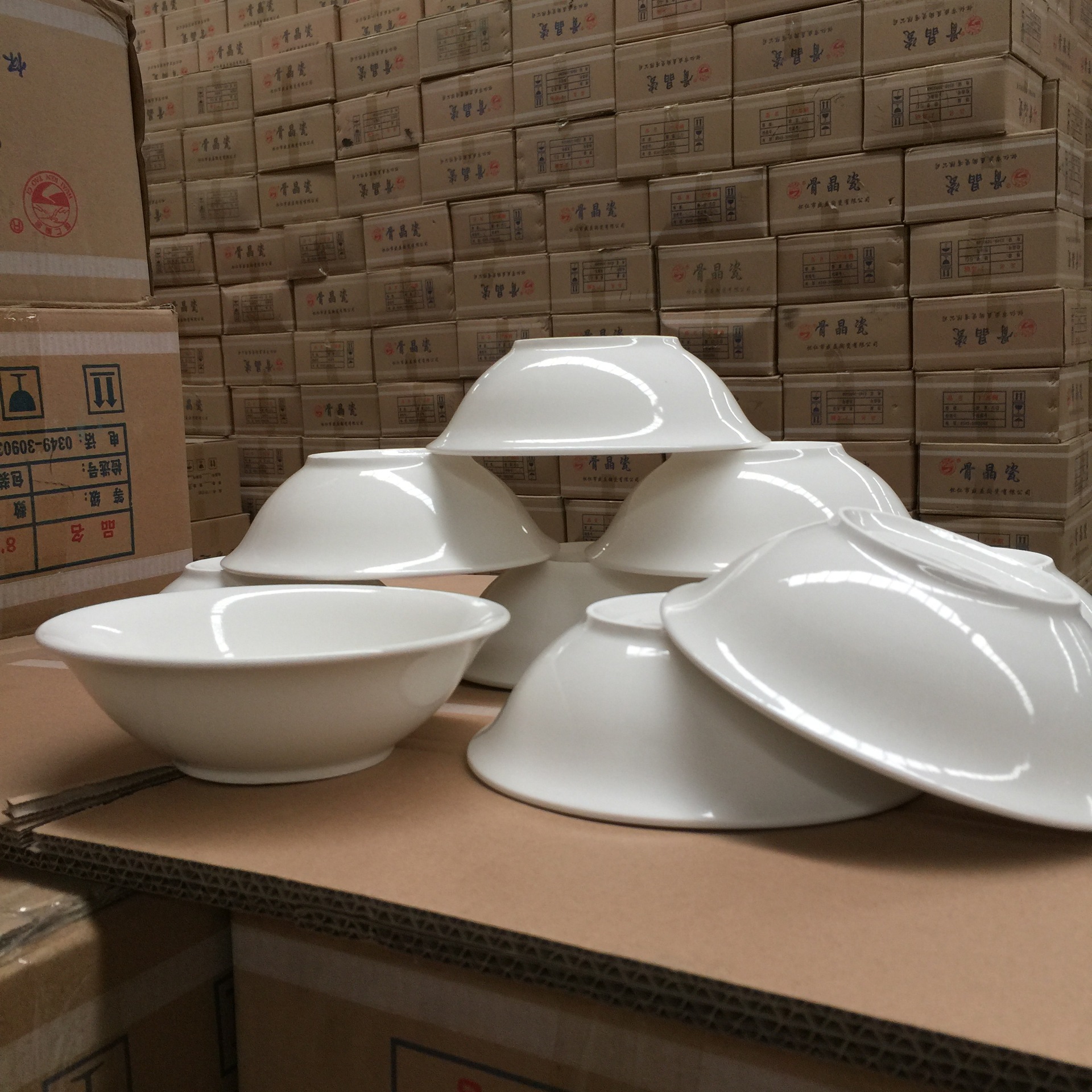 工厂直销纯白汤古碗盛汤碗白色陶瓷碗批发 7-11寸陶瓷碗礼品面馆