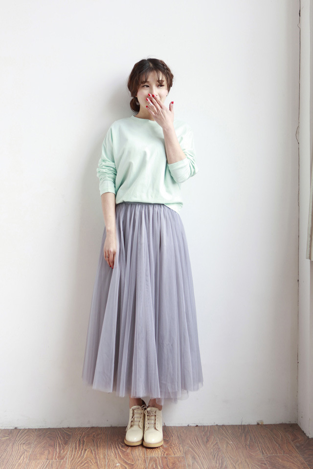 2020秋冬新款网纱半身裙高腰多层纱裙公主裙蓬蓬裙女大摆学院长裙