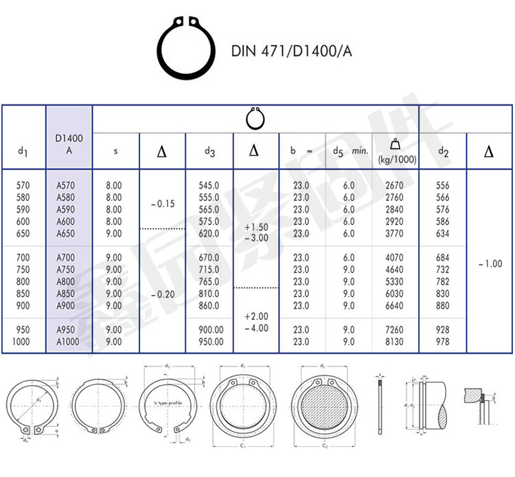 din471b型轴用挡圈国标卡簧片轴用卡簧弹性挡圈卡环