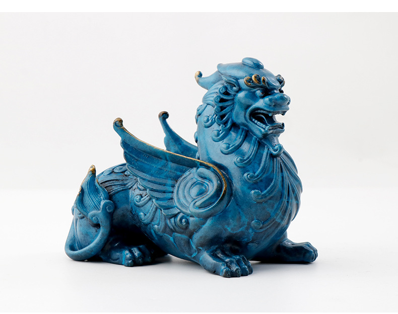 纯铜嘲风摆件开业送礼招财貔貅客厅玄关办公室桌面酒柜装饰铜摆件