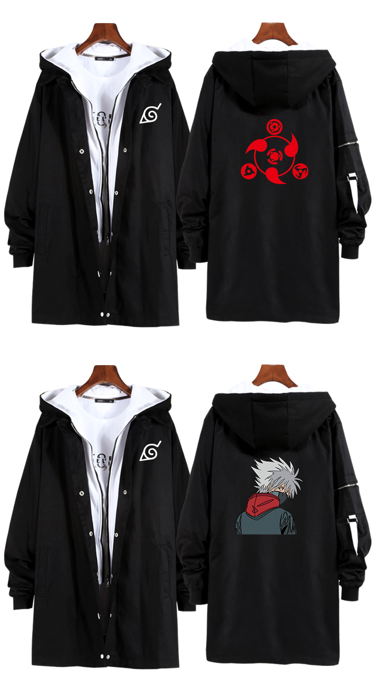 火影忍者中长款风衣动漫外套鸣人宇智波佐助周边二次元秋冬外套