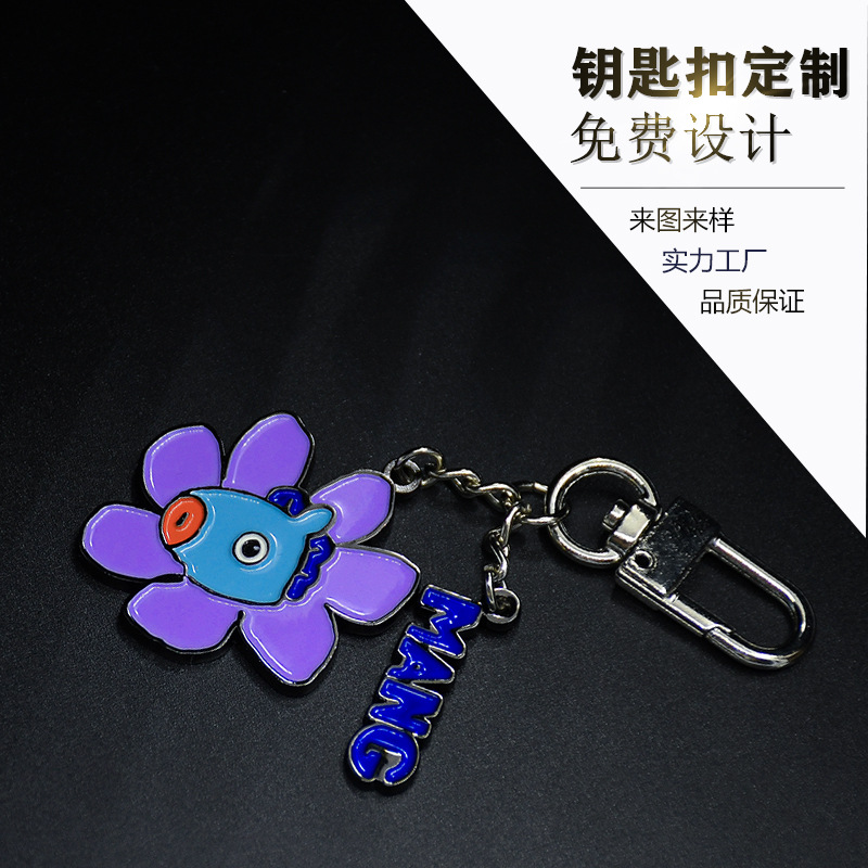 Zinc Alloy Paint Keychain Customized Cartoon Anime Metal Keychains Keychain Pendant Small Gift