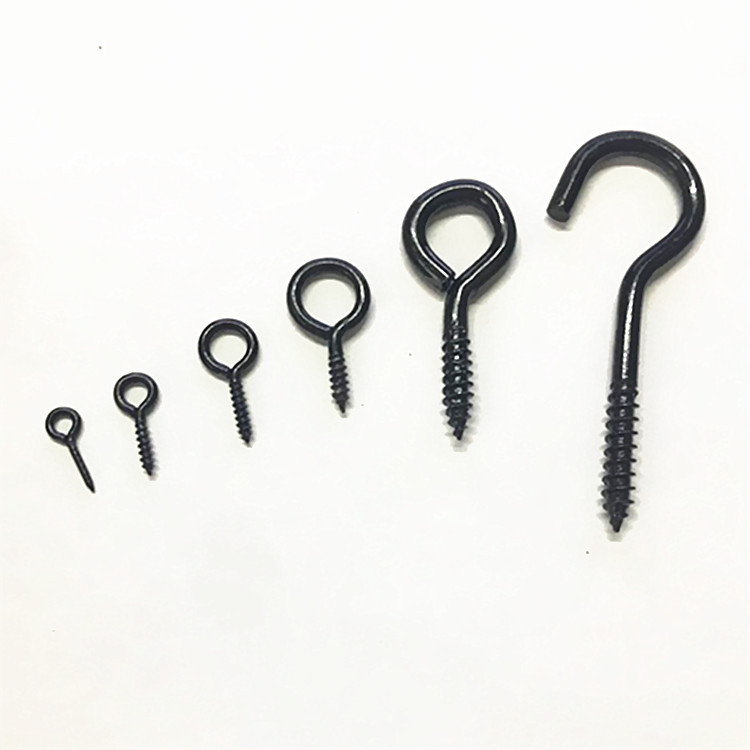 黑色羊角钉羊圈 吊订挂钩 羊眼角diy饰品 金属配件羊眼钉 螺丝钉
