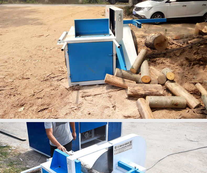 小型圆木截断锯 木工切断锯 原木断料机 木头截断锯 木材断木锯