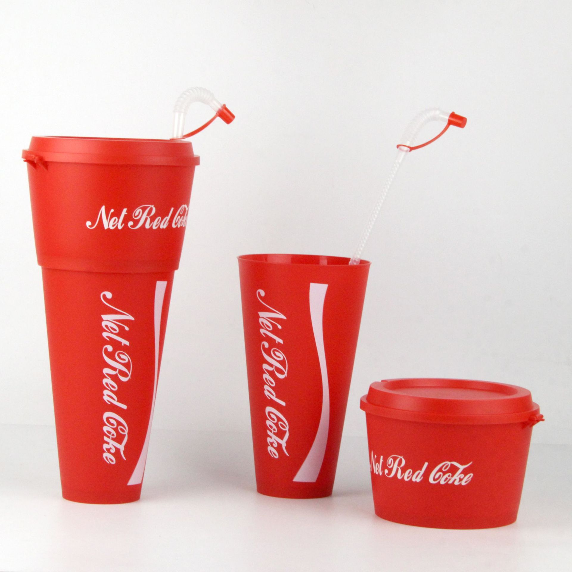 现货 抖音同款网红大可乐杯 爆米花双层一体杯 美食节塑料杯 5038