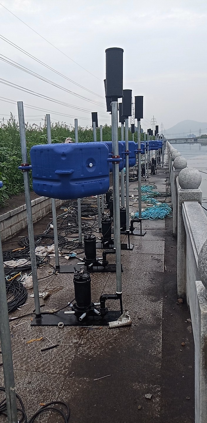 河道用射流曝气器潜水射流曝气装置浮筒式曝气机不排水安装