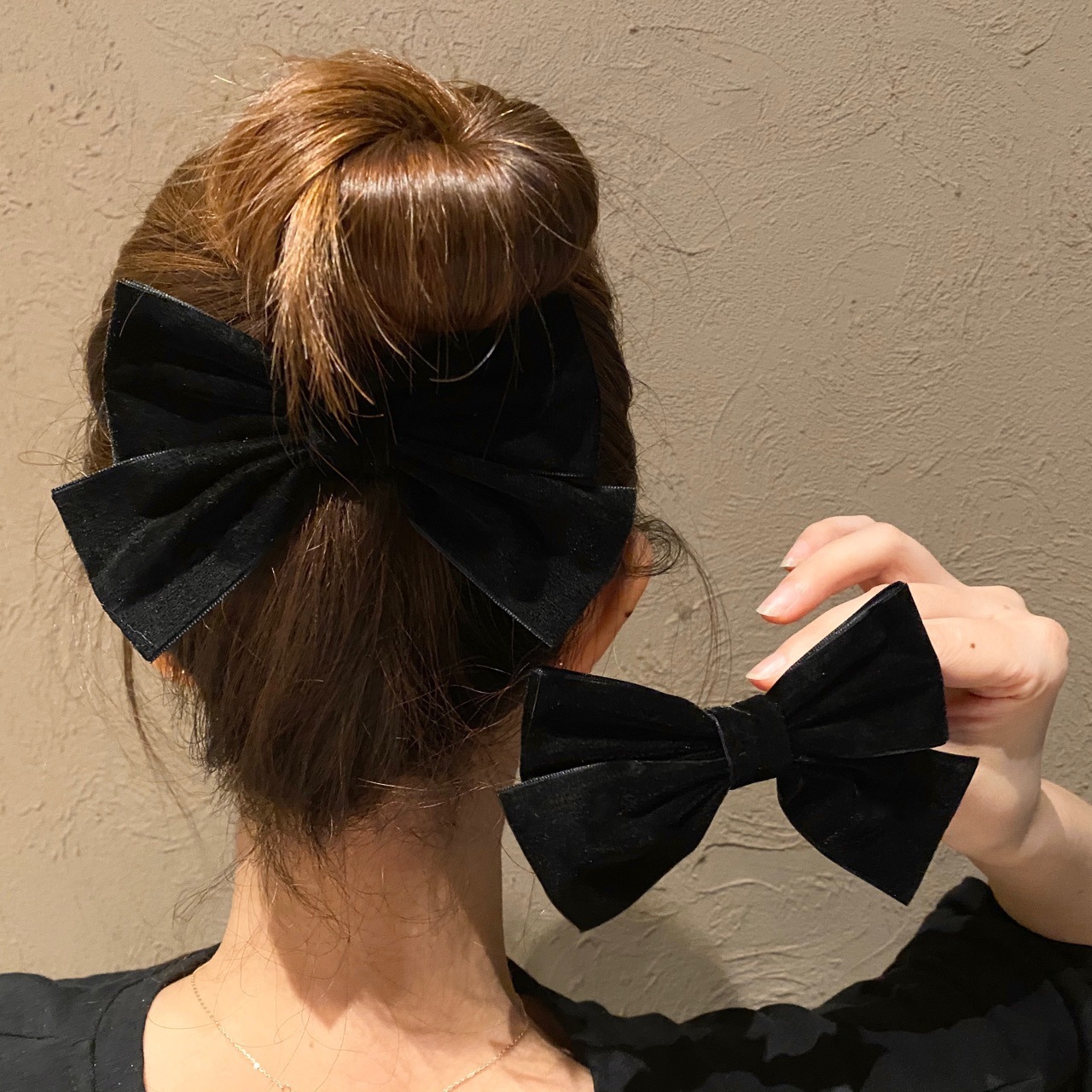 blackpinkjisoo金智秀同款双马尾蝴蝶结发夹后脑勺发饰韩版头饰