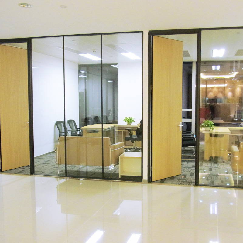 铝合金玻璃隔断 写字楼办公隔断隔墙型材 钢化玻璃办公室隔间隔断