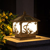 Solar Lights household outdoors Retro orchid Chinese style villa waterproof Post outdoor Wall lights Courtyard