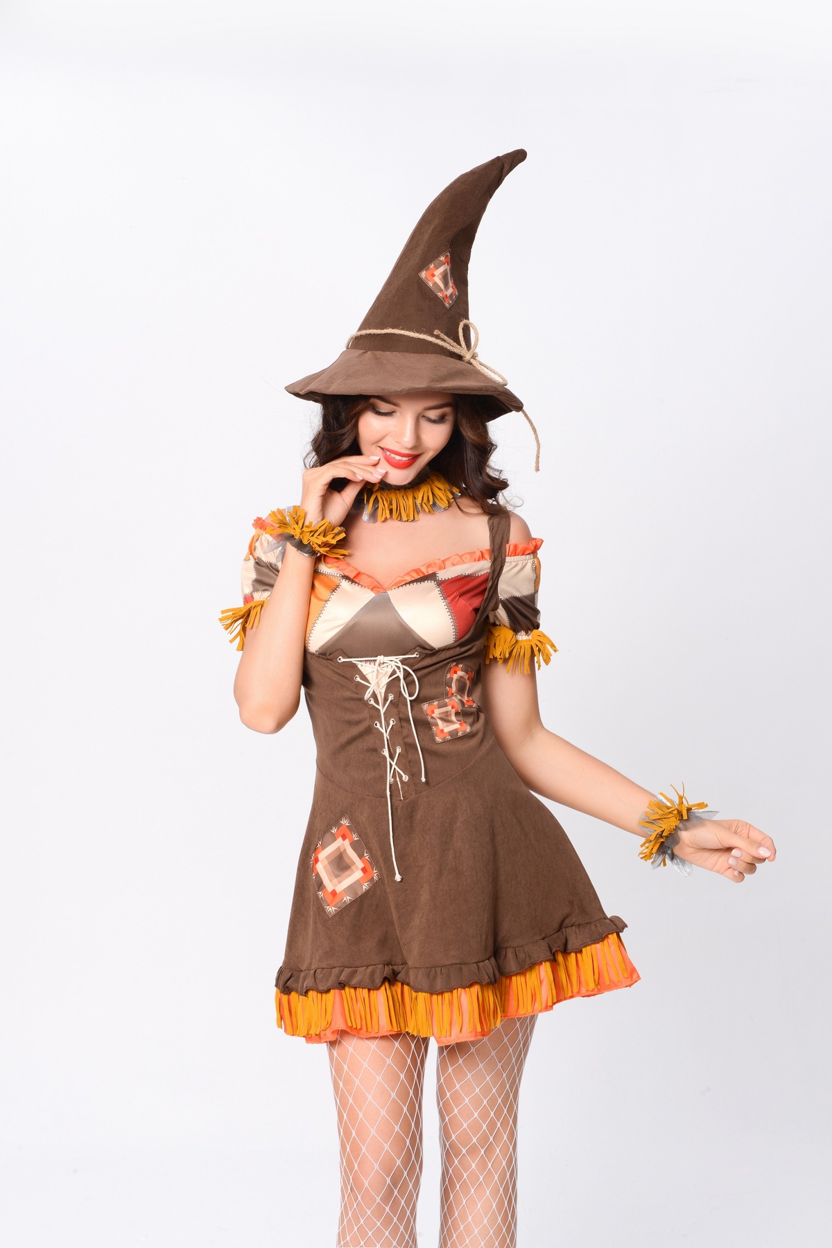 万圣节稻草人服装成人女巫猎人装小精灵派对演出服海盗服批发