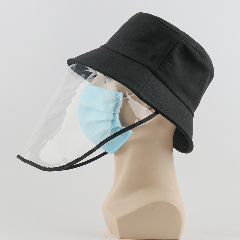 2020新款复工防护帽防飞沫防疫渔夫帽春夏男女鸭舌帽子面罩遮脸帽