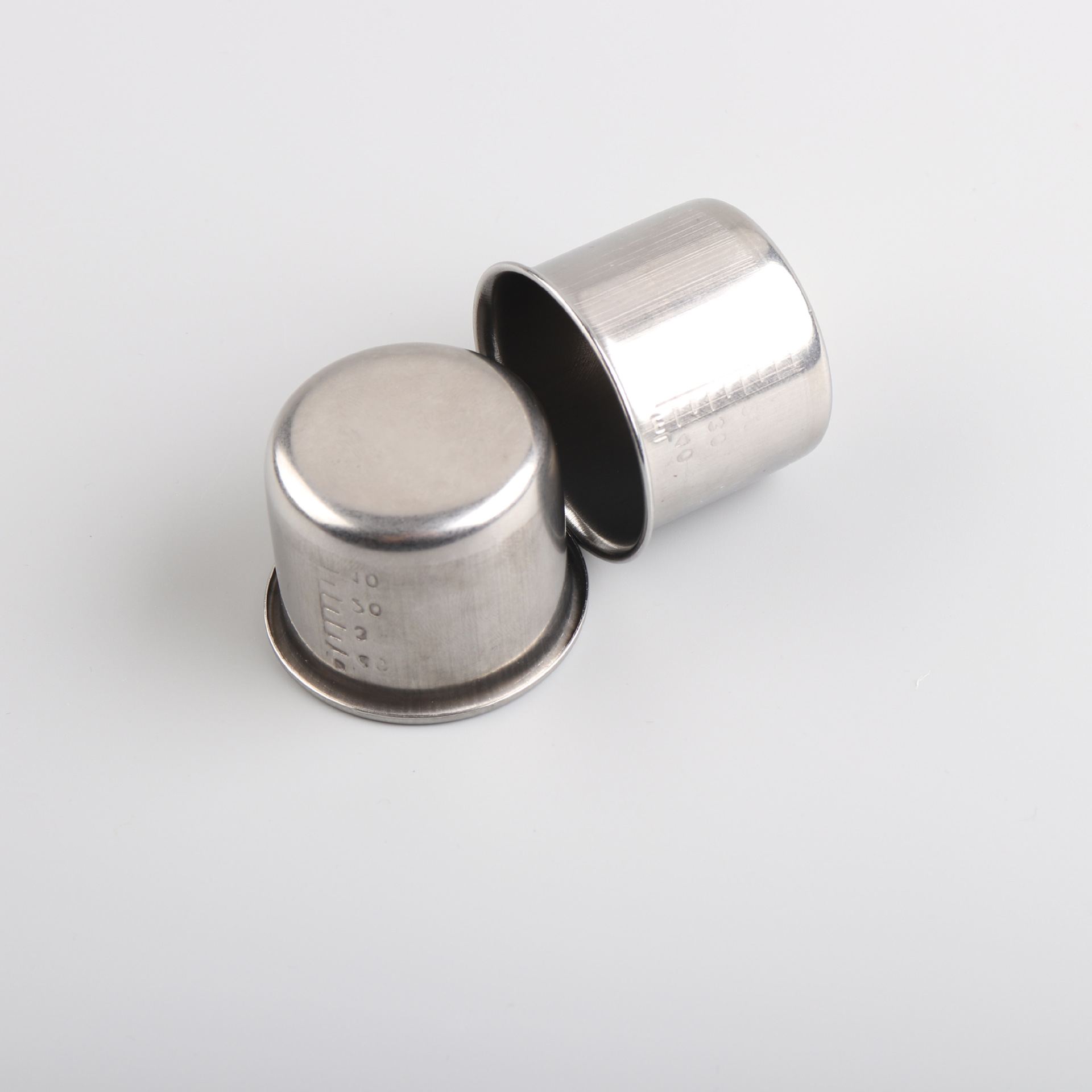 304不锈钢服药杯防碘伏小药杯药液量杯带刻度杯子40ml口服药杯子