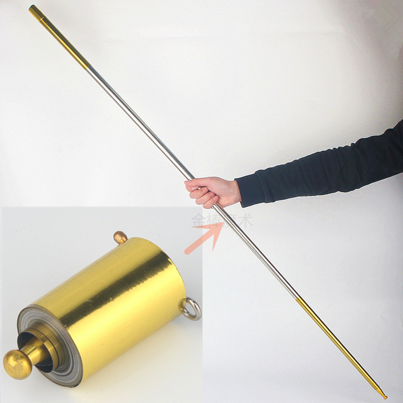 钢弹棒金箍棒金属丝巾变棍空手出棒魔术道具舞台钢制超长