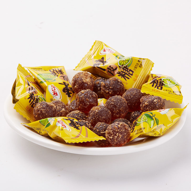 乐口佳九制陈皮软糖儿童开胃消食散装零食新年婚庆喜糖陈皮味糖果
