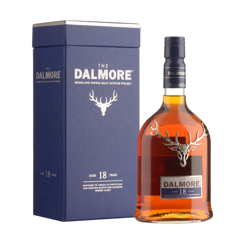 苏格兰进口单一麦芽威士忌 dalmore达摩/达尔摩/大摩18年洋酒行货