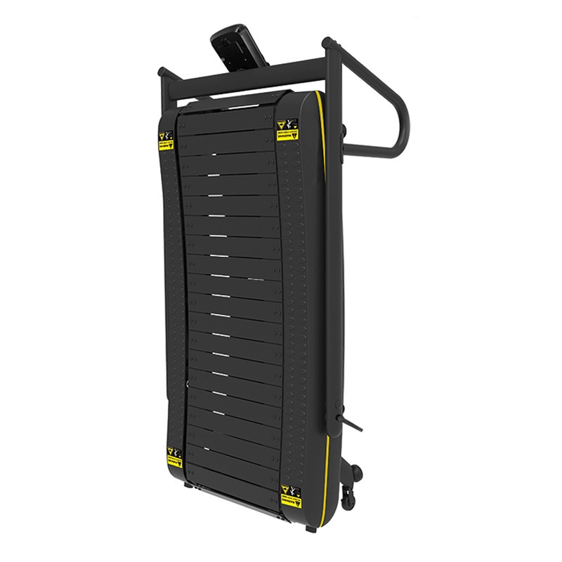 可折叠机械跑步机办公室无动力跑步机家用曲面弧形跑步机带扶手款