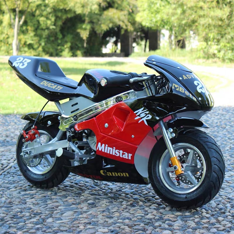 儿童汽油小型摩托车2冲程迷你小跑车公路赛49cc小赛车