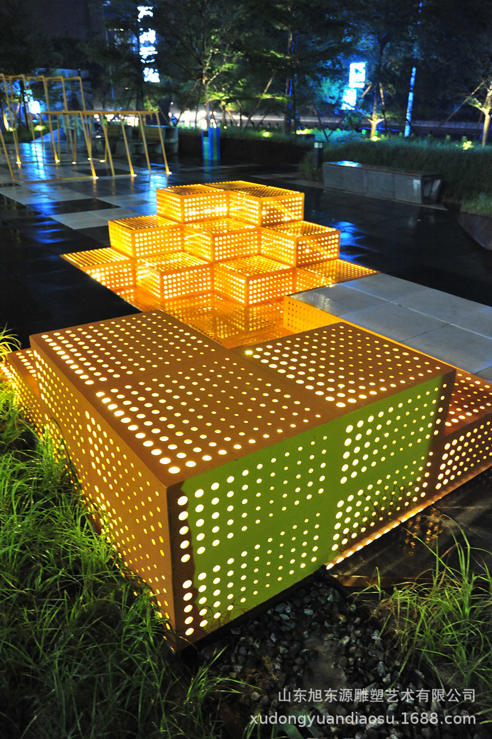 不锈钢灯箱雕塑不锈钢夜景灯光镂空透视雕塑蝴蝶灯不锈钢雕塑