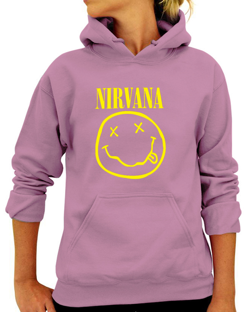 nirvana笑脸个性定制印花连帽卫衣欧美秋冬速卖通ebay/wish亚马逊