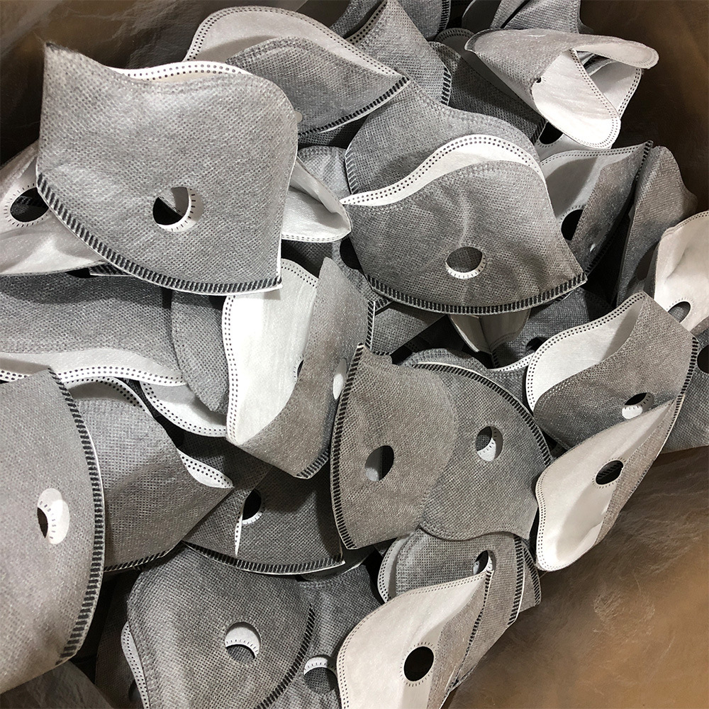 骑行面罩滤片kn95过滤片口罩滤片活性炭滤芯运动口罩五层防护垫片