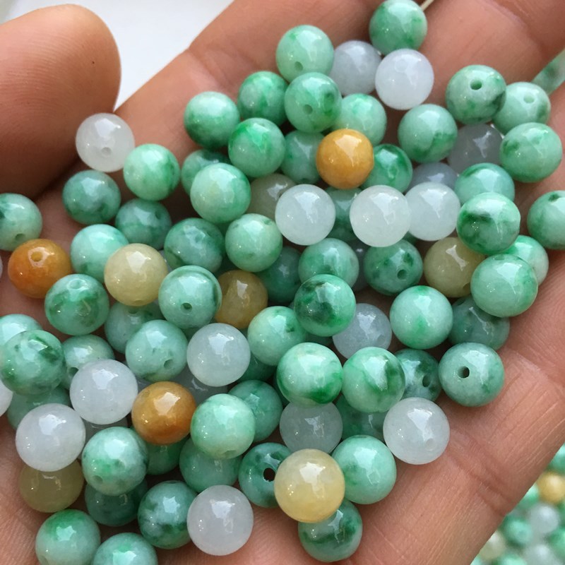 天然翡翠a货玉石散珠手工串珠发簪汉服饰品配件吊坠手链直播链接