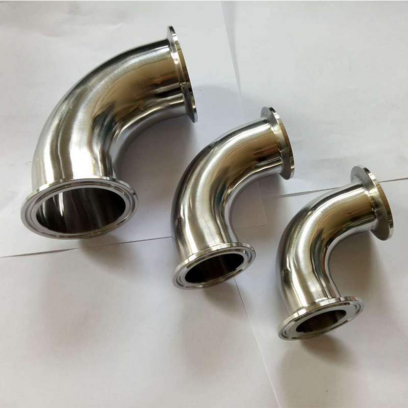 304不锈钢卫生级快装90度弯头