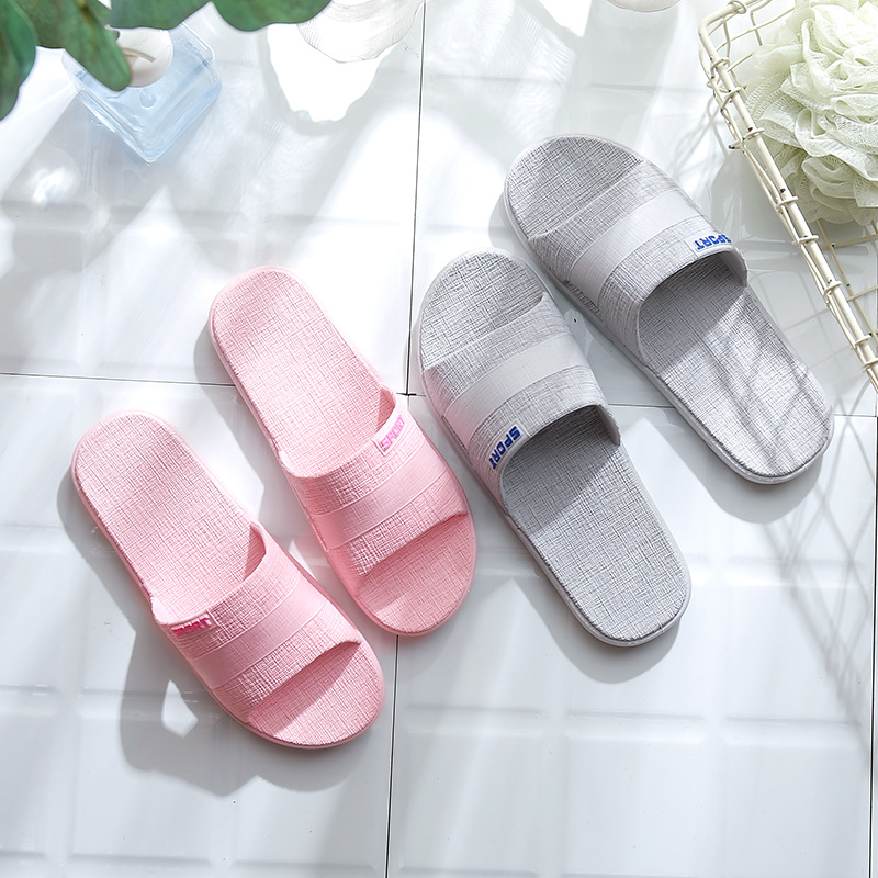 Factory Direct Supply 2023 Non-Slip PVC Couples Sandals Fashion New Interior Home Bathroom Slippers