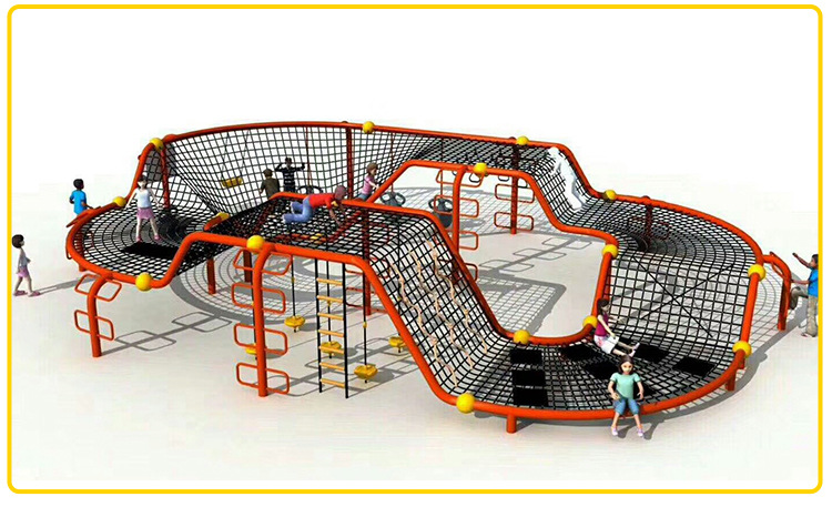 户外幼儿园攀爬网定制钻笼爬网组合儿童拓展攀爬架公园林游乐设施-阿