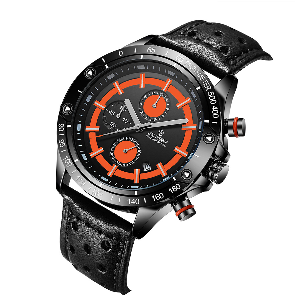 跨境热销赛娜斯senors手表多功能计时日历运动watch男士手表sn008