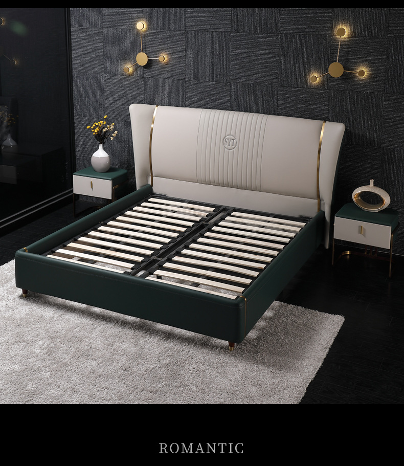 8米后现代ins网红床高档样板间软包皮床