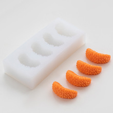 厂家直销 四连橘子瓣diy手工肥皂硅胶模具精油皂矽胶磨具