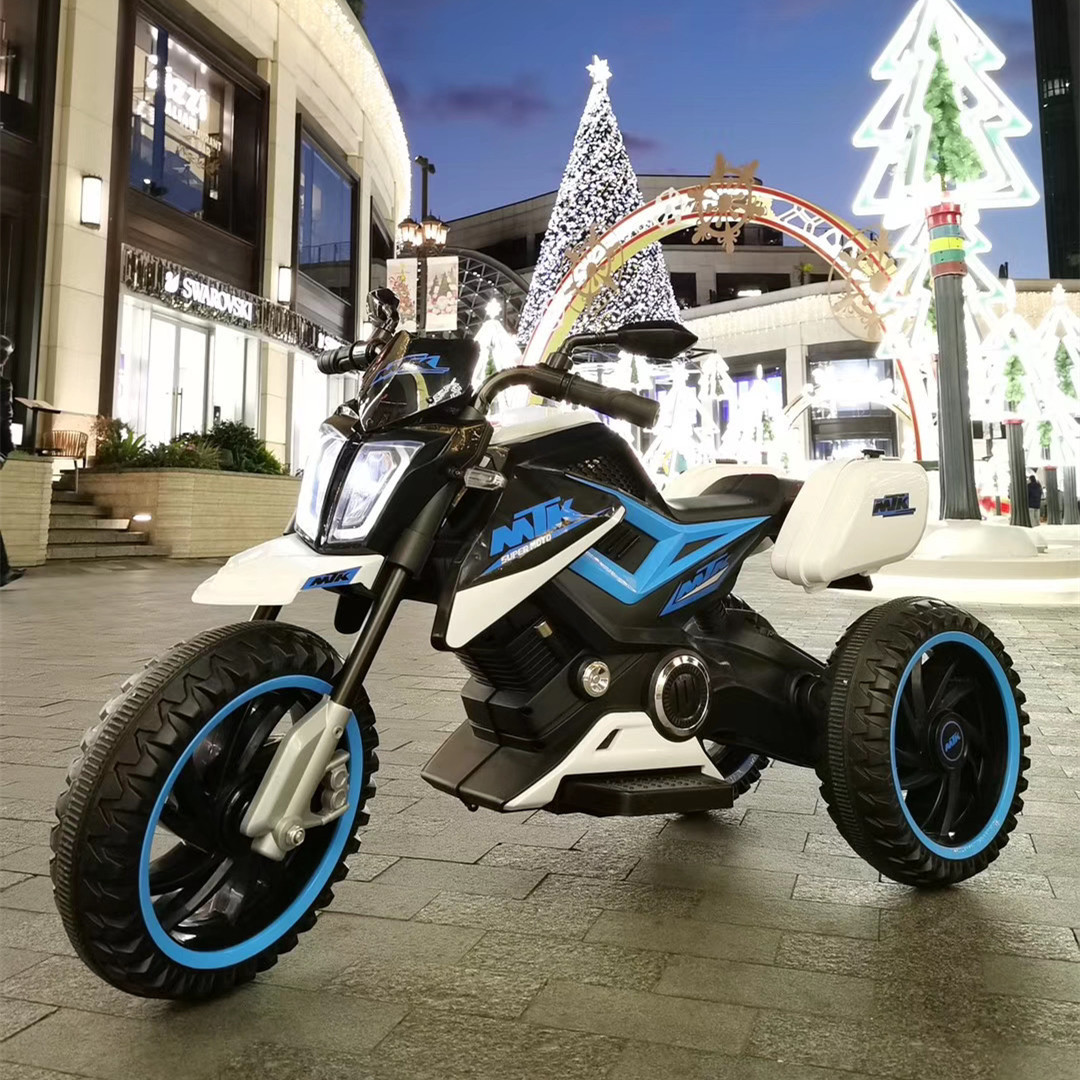 贝多奇新款ktm公爵儿童三轮电动摩托车男女宝宝小孩玩具车大号电