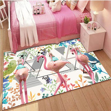 网红卡通地毯儿童房卧室床边毯可爱宝宝爬行垫客厅家用满铺可定制