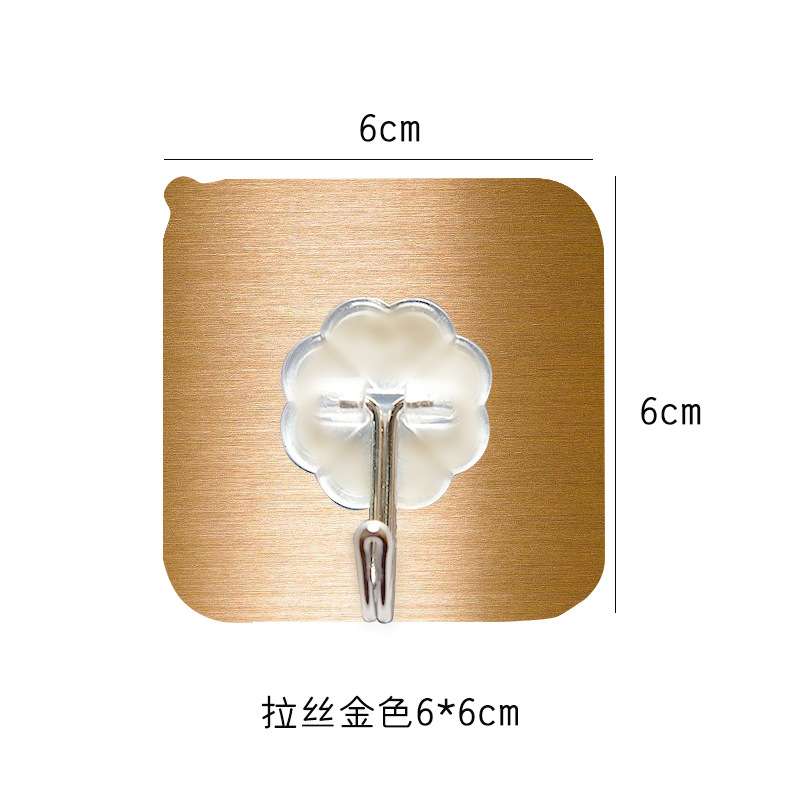 Kitchen Seamless Adhesive Hook Bathroom Transparent Wall Hanging Sticky Hook behind the Wall Door Strong Nail-Free Small Hook