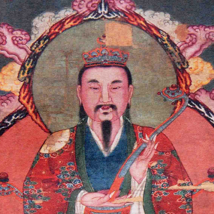 定制九天应元雷声普化天尊神像挂画雷祖画像水陆画丝绸卷轴画批发