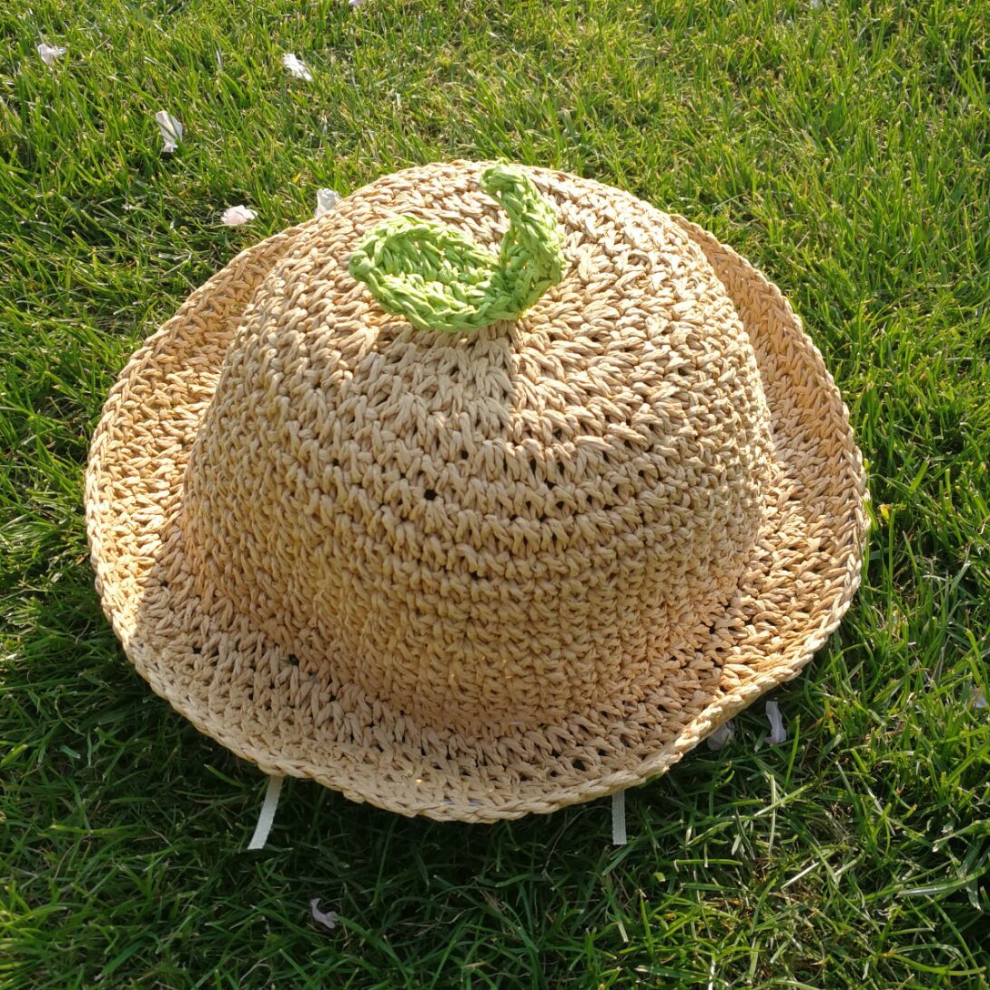 2020韩版夏季新款手编草帽时尚可爱儿童潮帽子百搭出行防晒遮阳帽