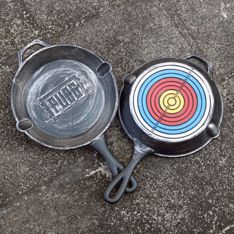 吃鸡神器周边求生绝地平底锅1:1道具 大逃杀pubg发泡表演道具